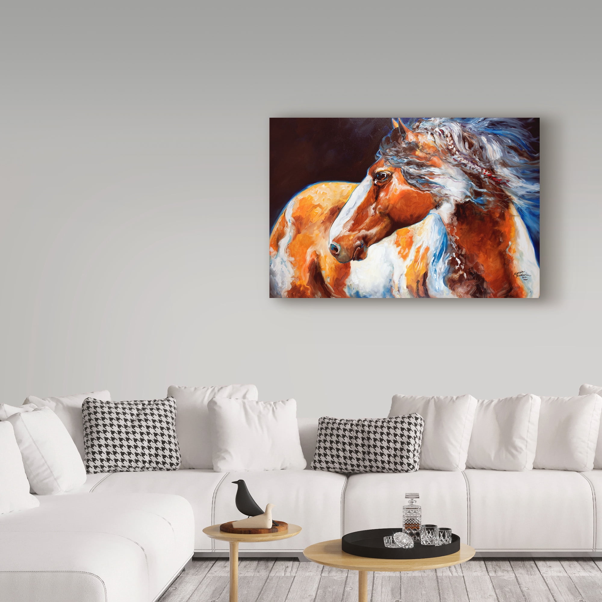 Trademark Fine Art 'Mohican Indian War Horse' Canvas Art by Marcia Baldwin