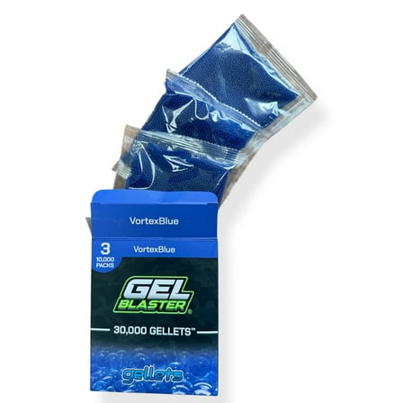 Gel Blaster Gellets Refill Ammo, 30,000 Rounds Vortex Blue Gellets