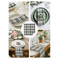 thumbnail image 4 of nqOlkjepod Sage Green Black Plaid Cloth Napkins Set of 4 Reusable Dinner Napkins, Farmhouse Green Black Checkered Cocktail Napkin Washable Table Napkins for Wedding/Holiday Party/Baby Shower 20"x20", 4 of 8