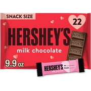 HERSHEY'S Milk Chocolate Snack Size, Valentine's Candy Bag, 9.9 oz (22 Pieces)