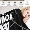 thumbnail image 5 of Personalized Volleyball Blanket Gifts with Name - 40"x50" Sports Throw Blanket for Adults, Kids - Black Soft Plush Blankets for Bed, Couch & Travel, 5 of 6