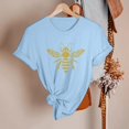 thumbnail image 3 of Alun Happy Bees' Day Womens T Shirts Women Loose Comfortable Summer Classic Crewneck Short Sleeve Tees Soft Lightweight Cute Honeybee Graphic Festival Celebration Tops 1-Blue M, 3 of 4