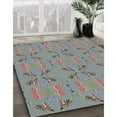thumbnail image 2 of Ahgly Company Indoor Square Patterned Carbon Gray Novelty Area Rugs, 6' Square, 2 of 6