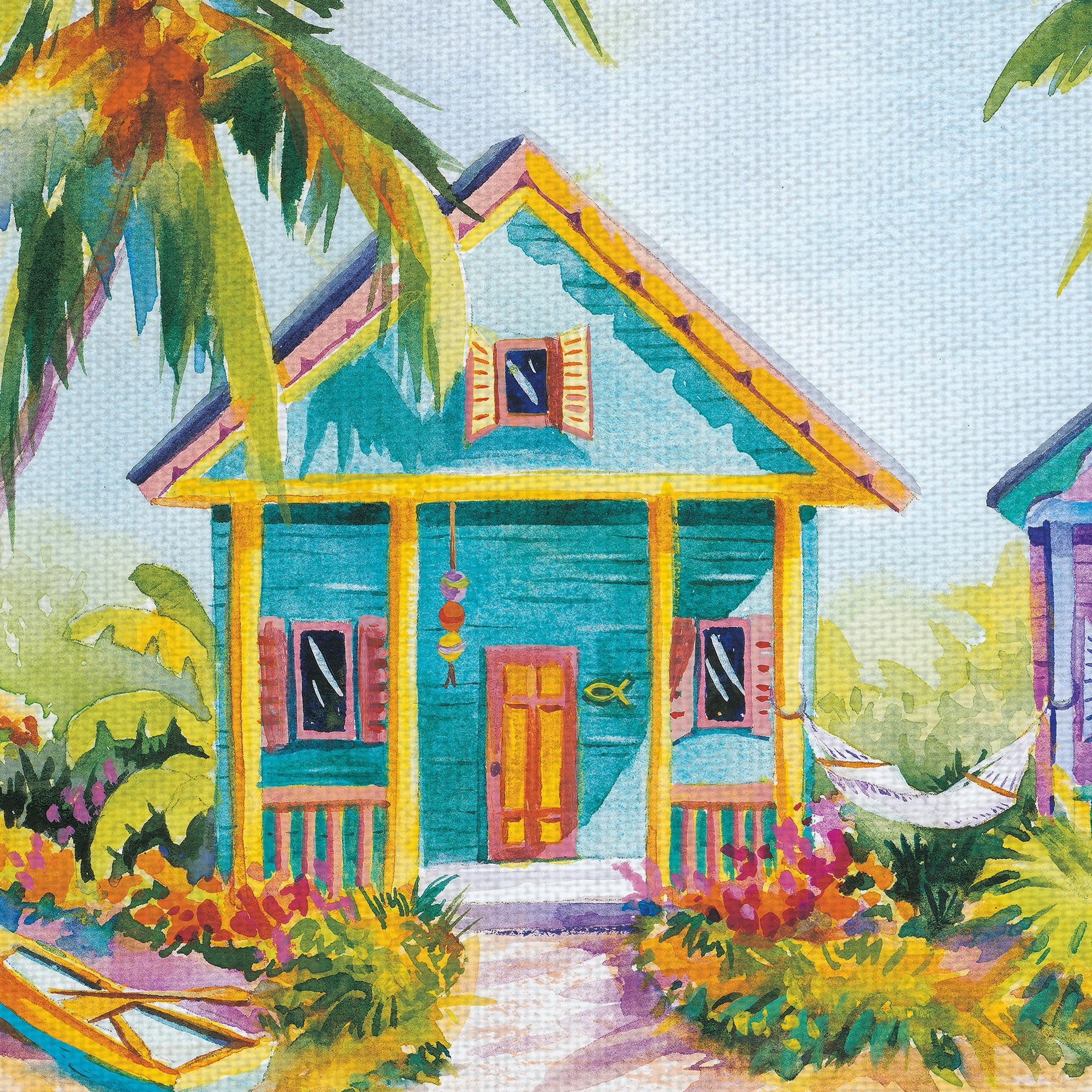 Masterpiece Art Gallery Island Charm Beach House By Kathleen Denis Canvas Art Print 22" x 28"