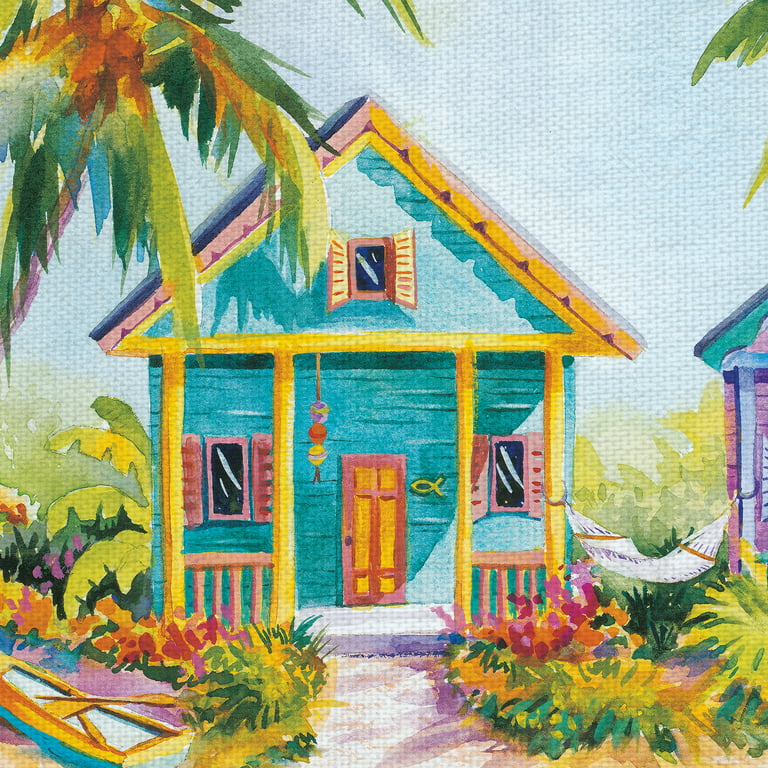 Sandy Beach Canvas Painting 4x4 — Casita International Gift Shop