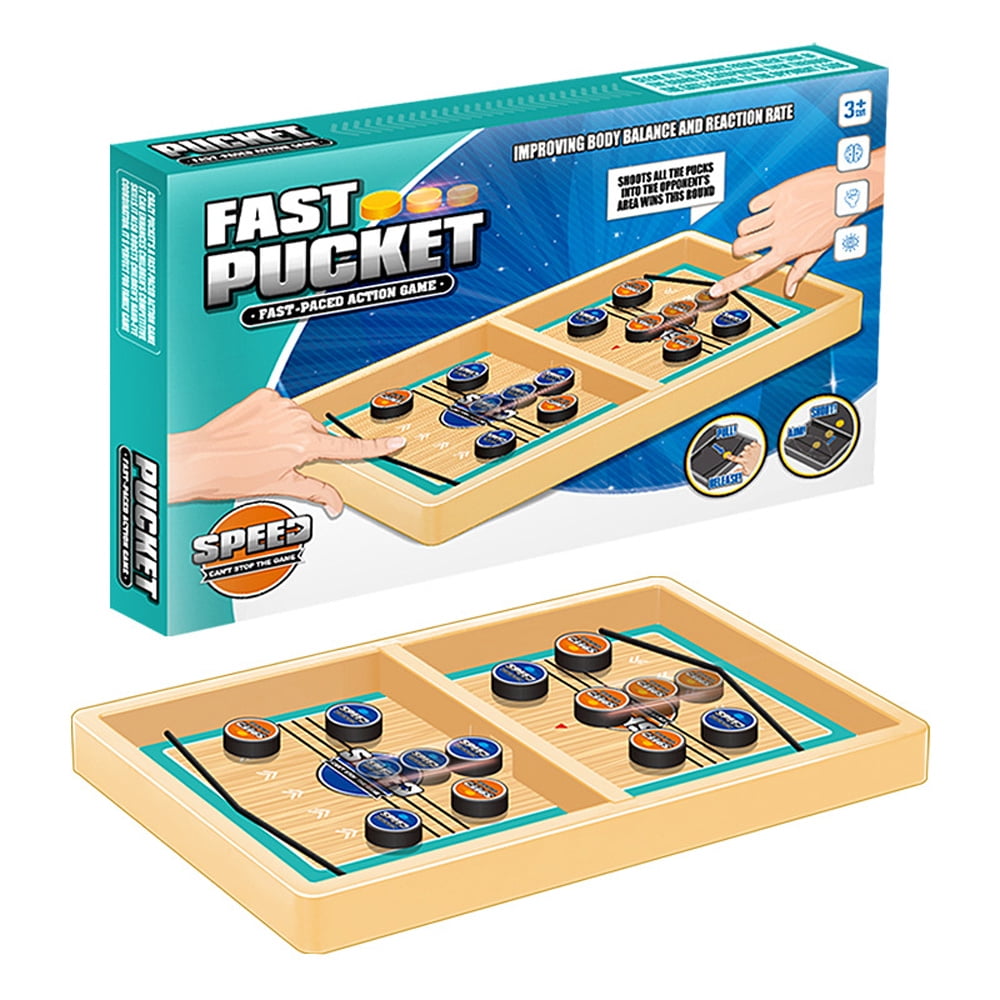 Wooden Sling Shot Board Game Large Table Interaction Speed Chess Toy