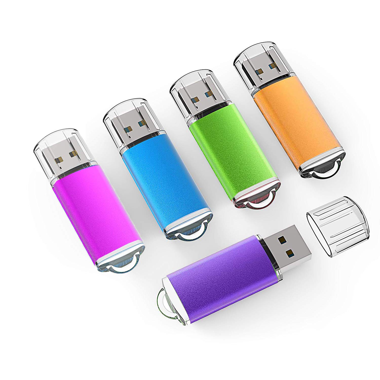 K&ZZ Clé USB 16 Go Lot de 5 Clés USB 2.0 Clé USB 16G Clé USB pour PC Portable, Multicolore