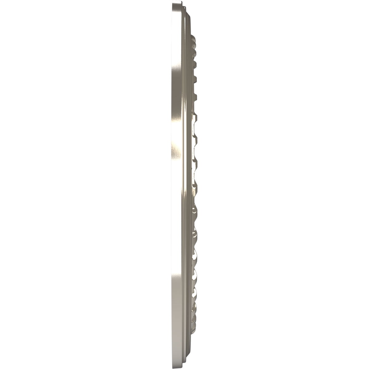 Ekena Millwork 16"OD x 3 1/2"ID x 1"P Cole Thermoformed PVC Ceiling Medallion (Fits Canopies up to 4 1/2"), Bright Coat Chrome