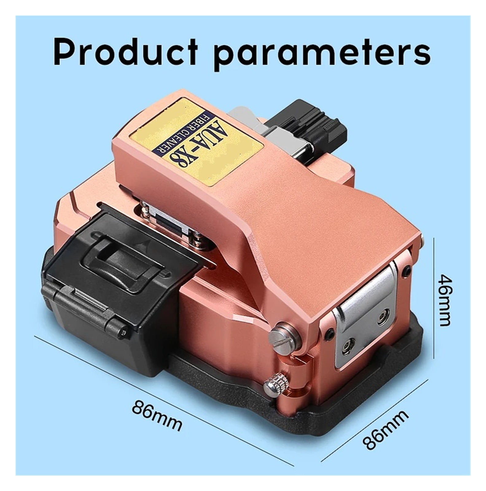 Fiber Cleaver AUA-X8 FTTH Cable Fiber Optic Cutting Knife With waste fiber box Three-in-one clamp slot 24 Surface Blade
--------
,High Precision Cleaves