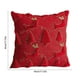 thumbnail image 3 of Funda de almohada bordada con copos de nieve y árbol de Navidad | Funda de cojín de poliéster suave para sofá, silla, sala de estar | Diseño navideño rojo y verde de 45 x 45 cm, 3 of 5