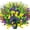 Mixcolor-12 Bundles, variant on Artificial Flowers Lifelike No Fade UV Resistant Fake Plastic Flowers Faux Plants for Hanging Planters Outside Porch Window Box Wedding Home Décor - Indoor/Outdoor Use