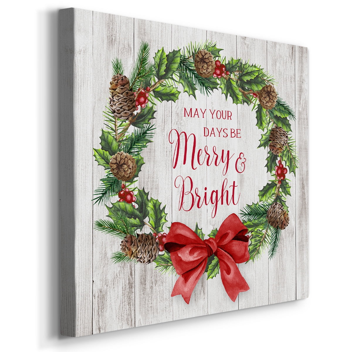 Christmas Wreath- Gallery Wrapped Canvas
