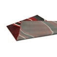 thumbnail image 3 of Allstar Modern Accent Rug with Curved Line design Red 8' x 10' 8' x 10', 3 of 5