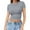 I, variant on Baberdicy Women's Crop Top T-Shirt - Summer Thin Round Neck Short Sleeve Pullover, Fashion Tight Fit Belly Shirt for Girls (A | M)