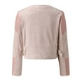 thumbnail image 4 of Veste Rétro pour Femmes en Cuir Vintage à Fermeture Éclair, Courte, Simple, Style Moto, Coupe Ajustée, 4 of 6