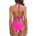 thumbnail image 4 of RELLECIGA Women's 2 Piece Bikini Sets Sexy Halter Knot Underwire Push Up Bikinis Two Piece Swimsuit Set Bathing Suit, 4 of 8