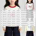 thumbnail image 3 of Gubotare Kids Toddler Girls Long Sleeve T-Shirts Graphic Tees 7T 8T (White,7-8 Years), 3 of 6