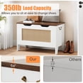 thumbnail image 3 of Storage Chest 30Inch Toy Chest for Boys and Girls, Kids Wood Large Toy Box with Safety Hinge, Storage Bench, Lightweight, Foldable, Space-Saving, Multi-Functional Stool, 3 of 8