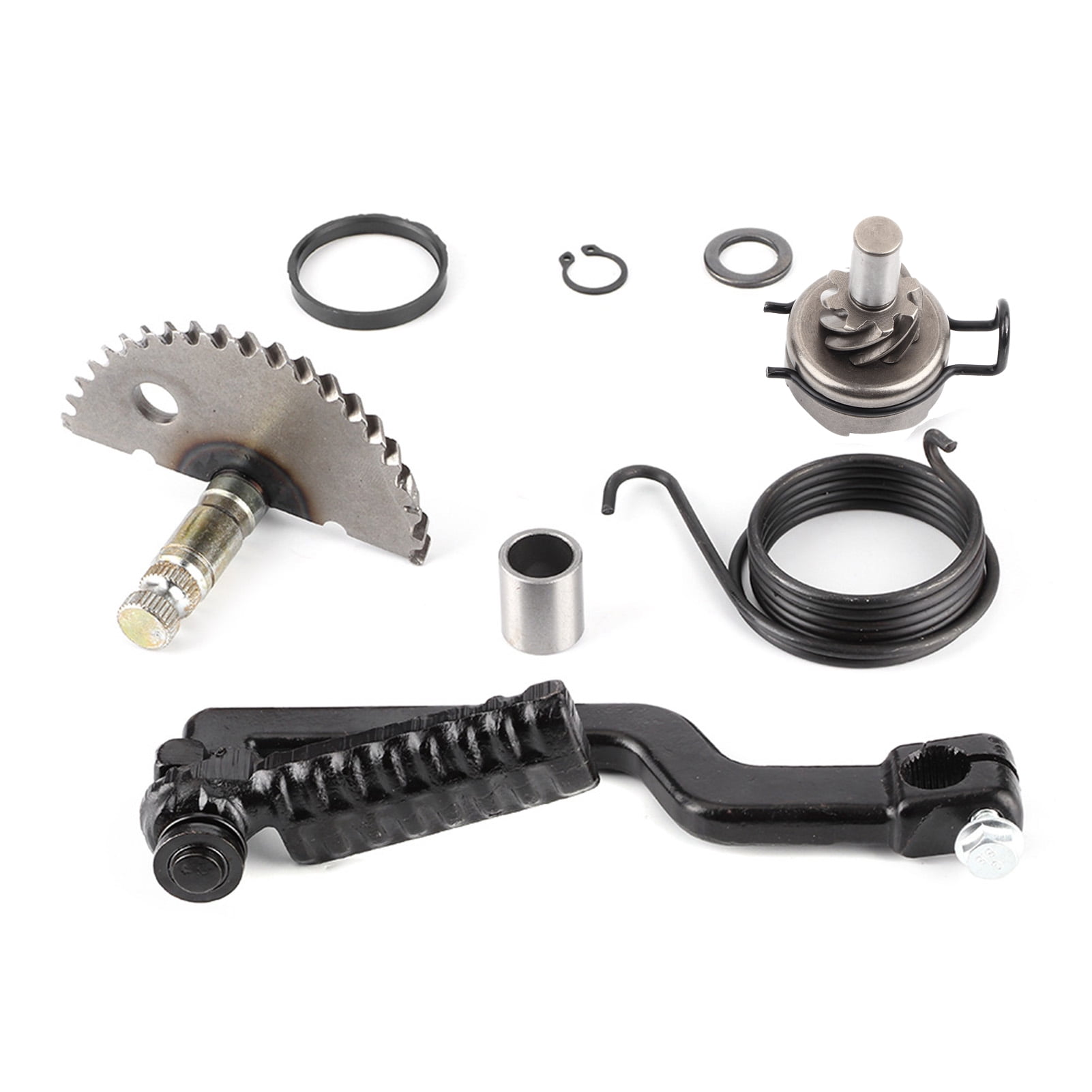 Kick Start Gear Shaft Rebuild Kit Gear with clip Spring for GY6 50cc-100cc Motors Scooter 