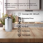 Scently Arome Mini Premium Essential Oil Diffuser, Black, 1 Count