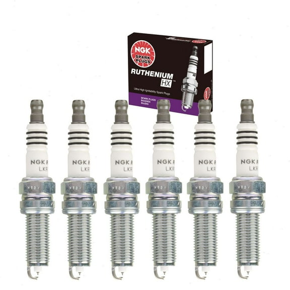 6 pc NGK Ruthenium HX Spark Plugs compatible with Chrysler 300 3.6L V6 2011-2020