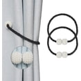 thumbnail image 1 of Magnetic Curtain Tiebacks Convenient Curtains Drape Ties Backs Weave Rope Curtain Holdbacks for Outdoor Window Draperies, 1 of 5