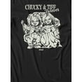 thumbnail image 3 of Chucky and Tiff Forever Child's Play Graphic Short Sleeve T-Shirt for Men (Black, S-XXL), 3 of 4