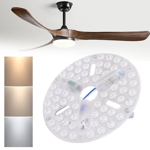 Reemplazo De Luz LED Para Ventilador De Techo De 6,5 Pulgadas, Reemplazo De PC, 3 Colores, Montaje Empotrado Regulable, Cuidado De Los Ojos, Panel De Luz LED Para Ventilador,
