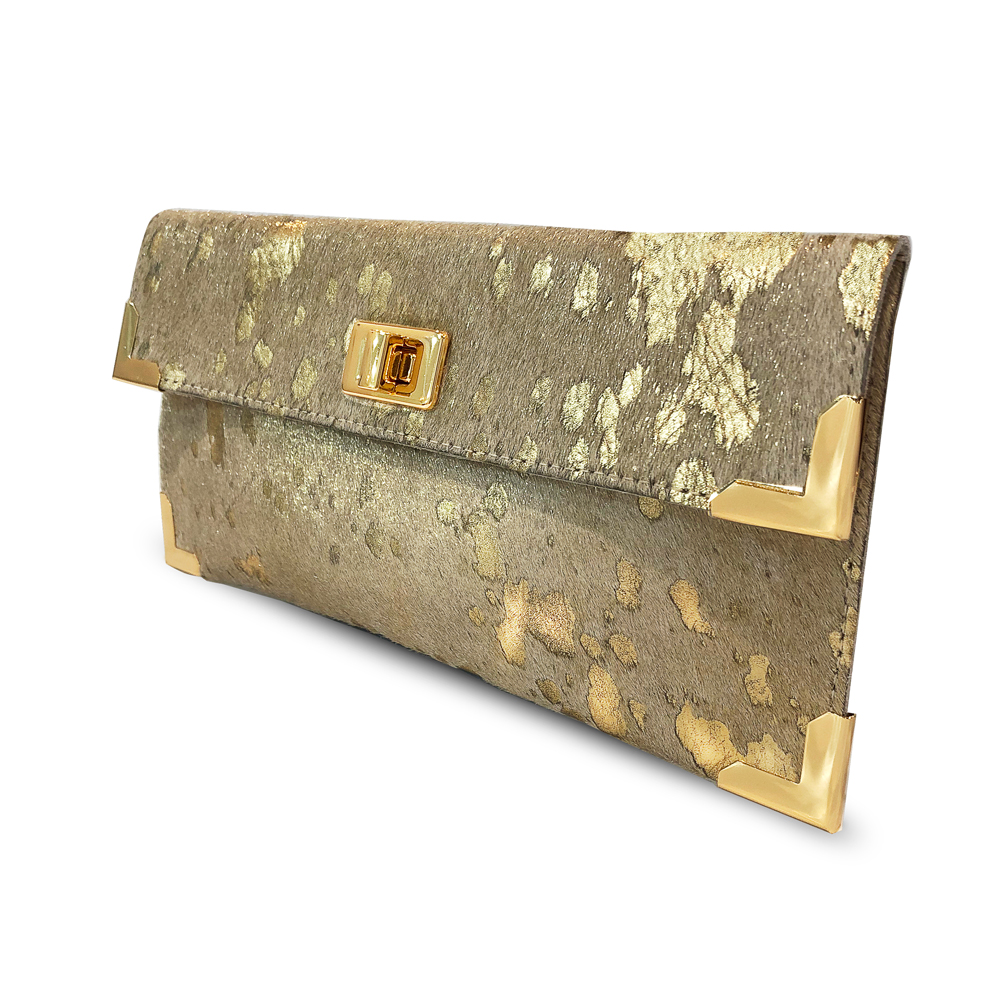 Hair On Clutch Women Genuine Leather Wallet Purse