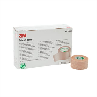 3M Micropore Skin Friendly Silicone Medical Tape, 1 Inch X 5-1/2 Yard,  Blue, 12 Rolls, 1 Pack