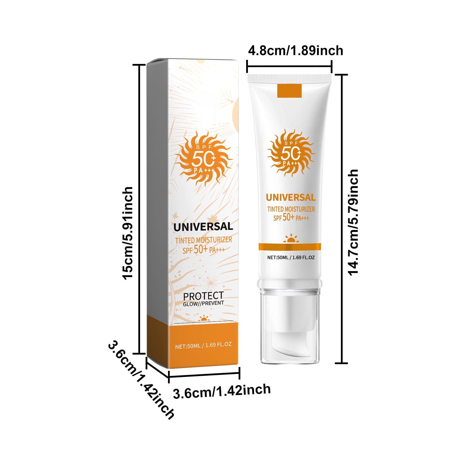 Alvantor SPF50 Tinted Moisturizer with Broad Spectrum UV Protection for Hydration and Brightening, 1.69fl.oz