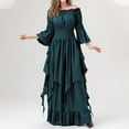 thumbnail image 2 of Diufon Plus Size Dresses for Women Irregular Hem Dress off Shoulder 3/4 Sleeve Waisted Maxi Dress, 2 of 7