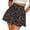 Black, variant on 2023 Women's Dress Floral Skirt High Waist Umbrella Skirt Zipper Chiffon Printed Skirt Belly Dance Skirt, Size M