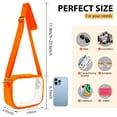 thumbnail image 4 of Clear Crossbody Bag, Stadium Approved Clear Purse Bag with Adjustable Strap, Suitable for Concerts Sports Events Festivals - Orange, 4 of 7