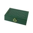 thumbnail image 5 of Jewelry Organizer, box Organizer PU Leather,Small jewelry organizer Boxes Earring Organizer,Trinket Box Traveling Jewlery Case Double Layer,jewelry travel case with Green, 5 of 8