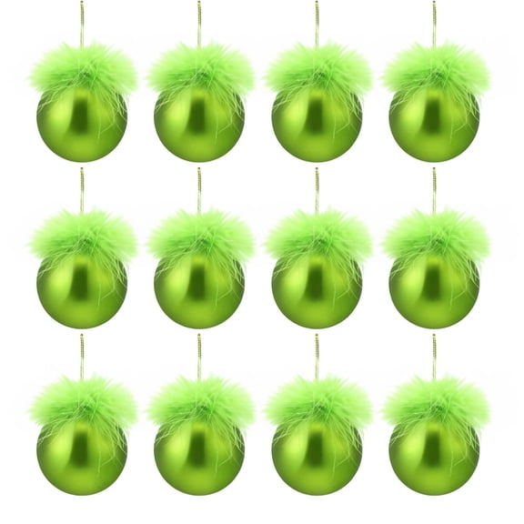 Christmas Tree Ball Ornaments Set - 12pcs Shatterproof Holiday Decorations with Hooks for Xmas Tree, Party, Wreath & Home Décor