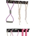 thumbnail image 4 of Wall Mounted Black Metal Gym Equipment Rack, Home Gym Organizer for Resistance s, Jump Ropes, and Weight, 4 of 5