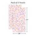 thumbnail image 4 of Welhome Kids Towel Set, 2 Piece 100% Cotton Pool Party Towels, 380 GSM, Absorbent Bath Towels For Everyday Use, Floral Printed Bathroom Towels, 4 of 9