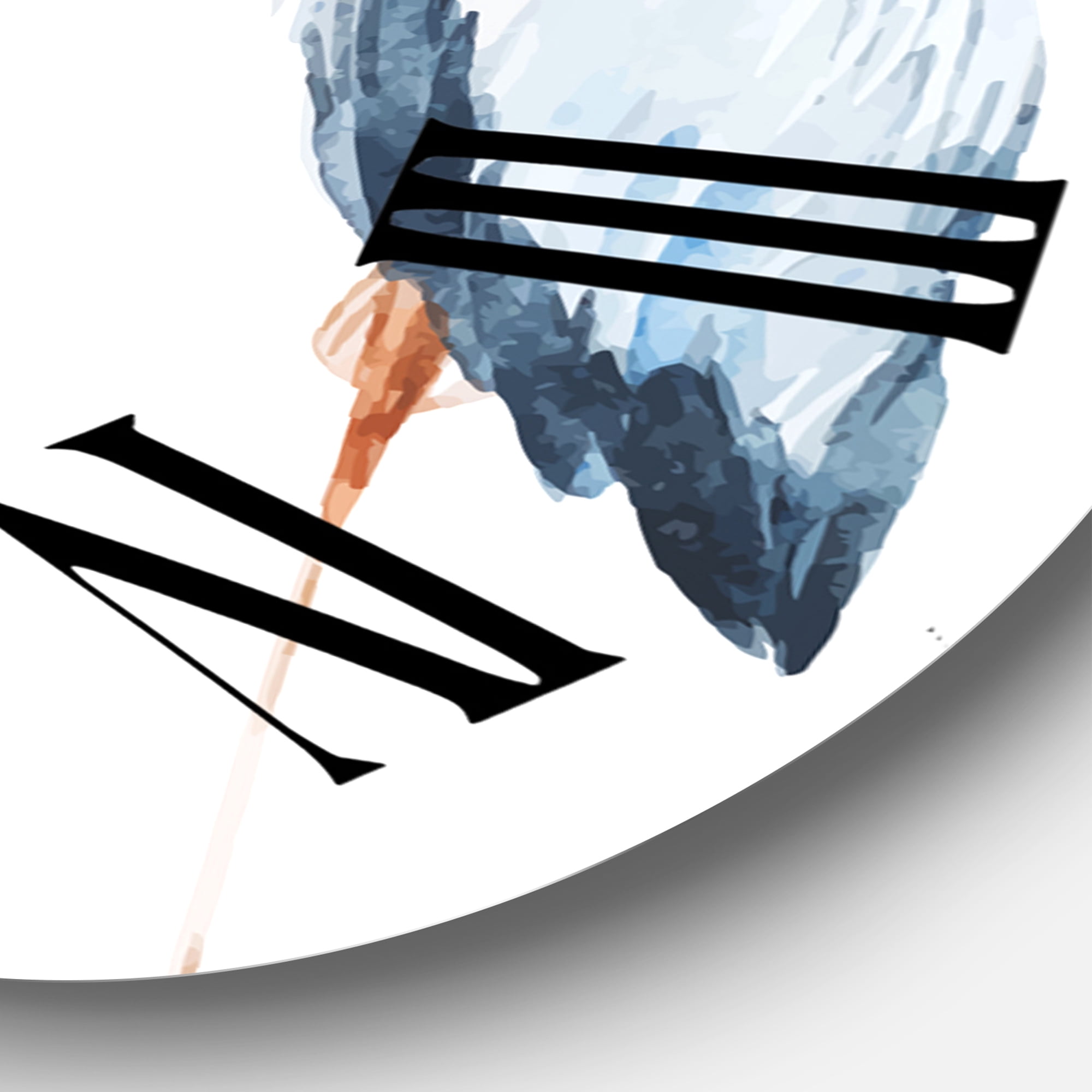 Designart 1 in Quartz Traditional Wall Clock