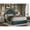 Denim Blue, variant on Home Design Isabella Tufted Upholstered Panel Bed Denim Blue - Twin