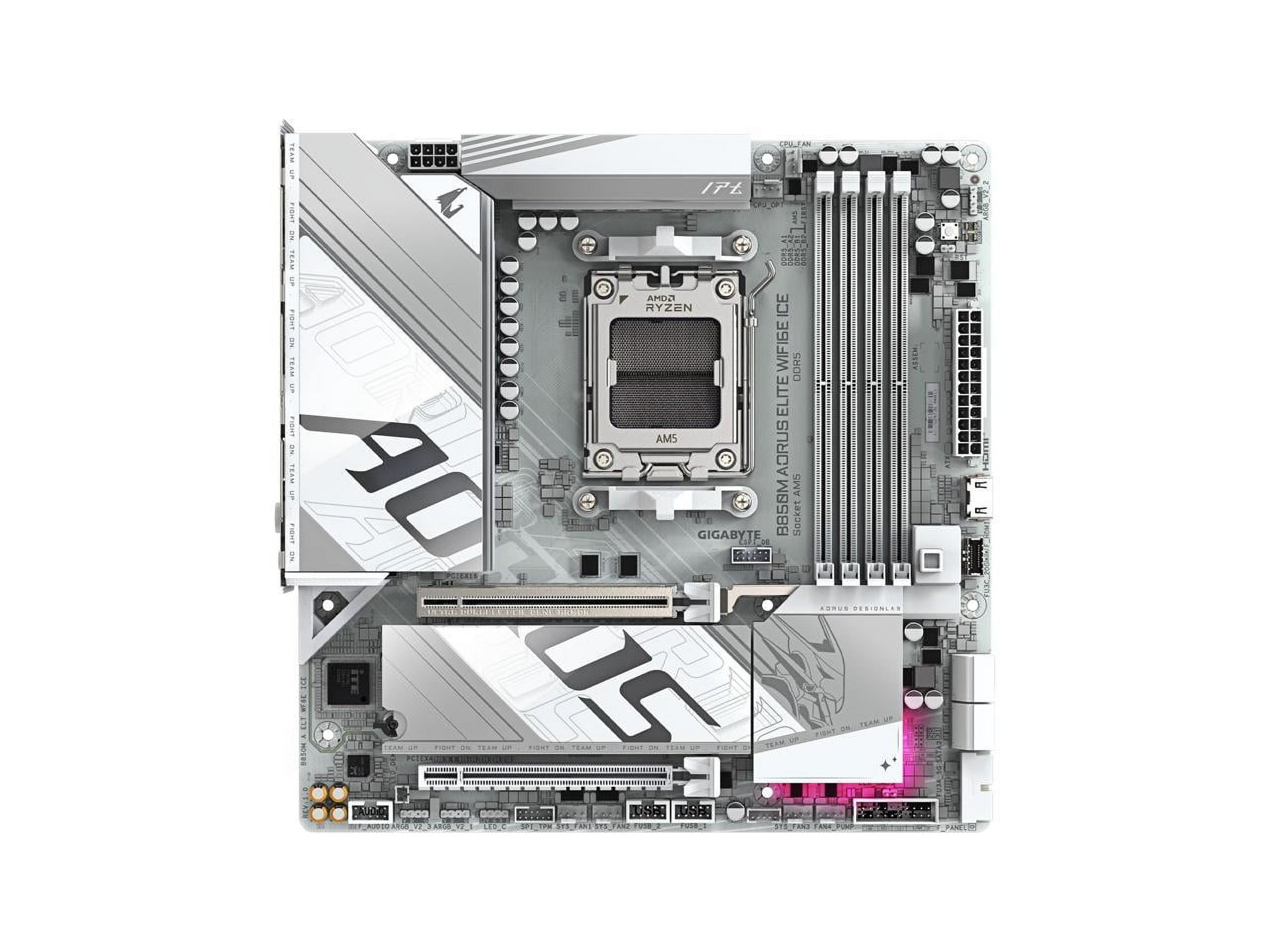 Aorus Ultra Durable B850M A ELT WF6E ICE Gaming Desktop Motherboard - AMD B850 Chipset - Socket AM5 - Micro ATX (b850maeltwf6eice)