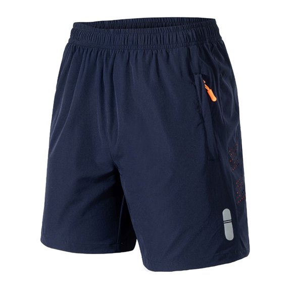 Quick Dry Jogging Fitness Shorts Men Summer Sports Bottoms Thin Breathable Beach Short Pants Male Running Shorts Lightweight Dark Blue L