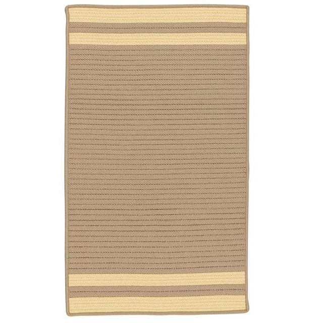 Colonial Mills Rug DE95R108X144S Denali End Stripe Braided Area Rug Yellow - 9 x 12 ft.