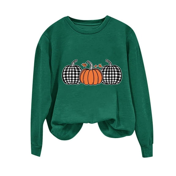 Byworldtasic Womens Oversized TopsWomens Pumpkin Graphic Sweatshirts Crewneck Casual Fall Long Sleeve Tops