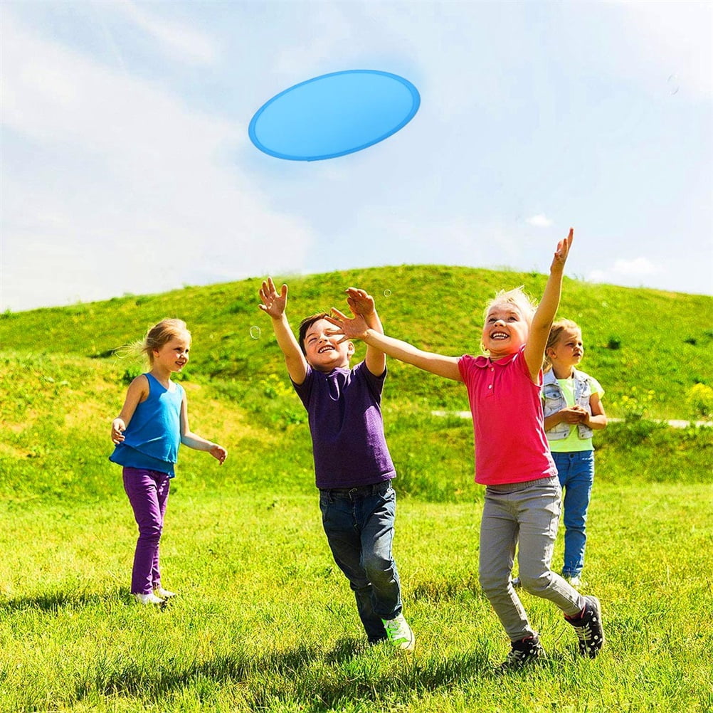 64 Pcs Round Fan Folding Flying Plate Plaything Childrens Toys Kids Rings Disc Dog Throwing