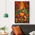 thumbnail image 4 of Thanksgiving Cornucopia Illustration Canvas Pictures Wall Art 16x24inch Canvas Print Autumn Harvest Scene with Colorful Fruits And Vegetables Wall Art for Living Room Bathroom Decor Wall Art, 4 of 8