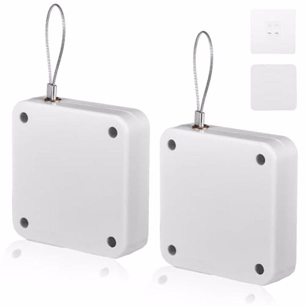 Naiovety Cierrapuertas automático sin perforaciones de 2 piezas con construcción duradera para una instalación sencilla y fácil Decoración del hogar blanco【1000g】