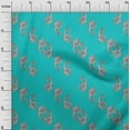 thumbnail image 3 of oneOone Rayon Turquoise Blue Fabric Block Sewing Material Print Fabric By The Yard 56 Inch Wide-8S, 3 of 8