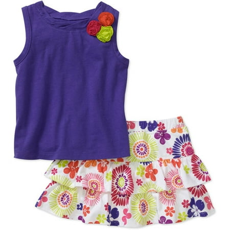 Child of Mine by Carters Baby Girls' 2 Piece Tank and Floral Skort Set