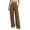 Brown, variant on Women's Straight Leg Everyday Trousers Comfortable Loose Fit Long Pants for Work Commute and Casual Style